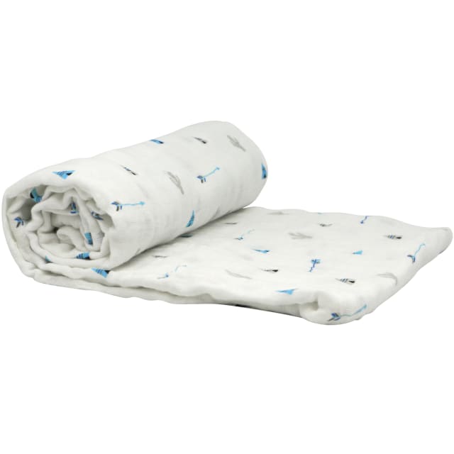 SILLY BILLYZ MUSLIN SWADDLE WRAP 1PK - TEEPEE