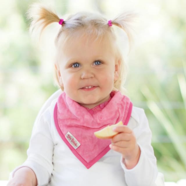 SILLY BILLYZ TOWEL BANDANA BIB CERISE