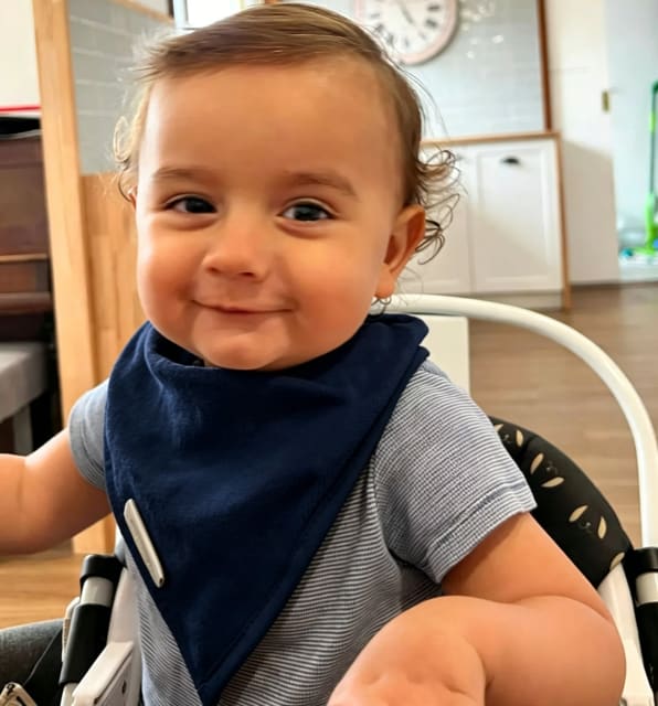 SILLY BILLYZ TOWEL BANDANA BIB NAVY