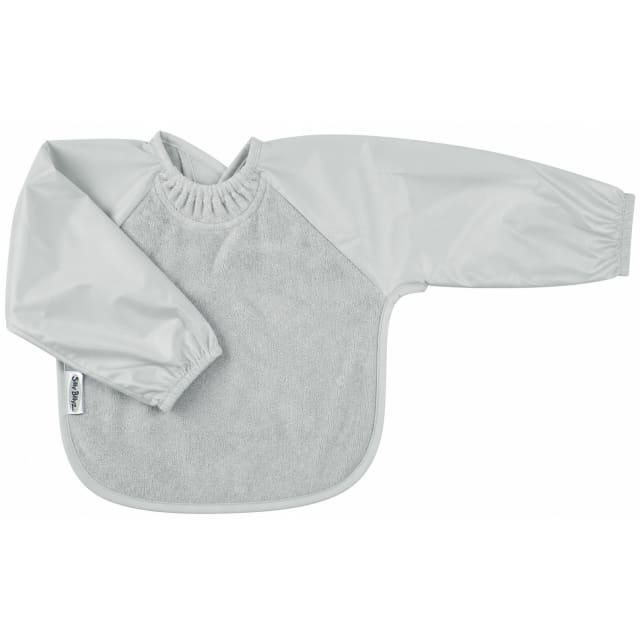 SILLY BILLYZ TOWEL SMALL L/S BIB SILVER