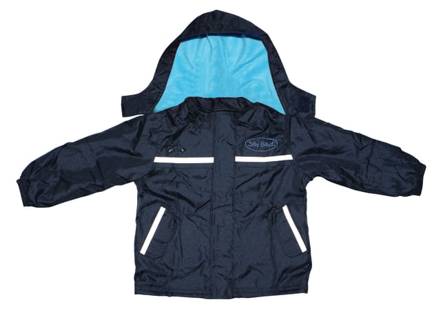 SILLY BILLYZ WATERPROOF JACKET AQUA/NAVY LARGE