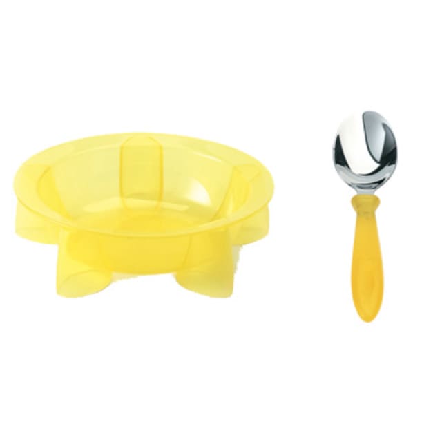 STEADYCO LETS EAT BOWL SPOON YELLOW