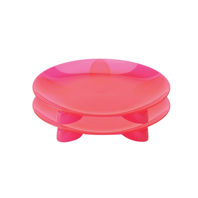 STEADYCO LETS EAT SNACK PLATE 2PK RED