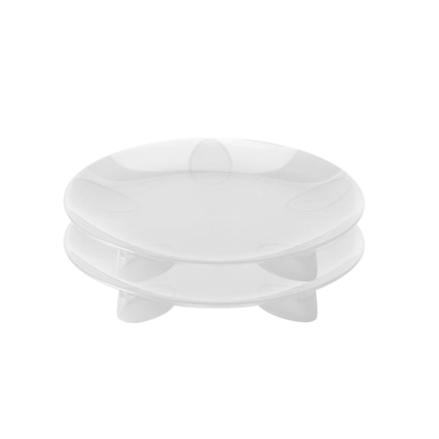 STEADYCO LETS EAT SNACK PLATE 2PK WHITE