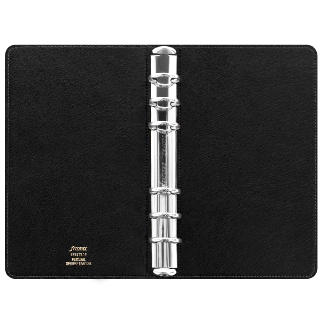 FILOFAX PERSONAL HERITAGE ORGANISER BLACK