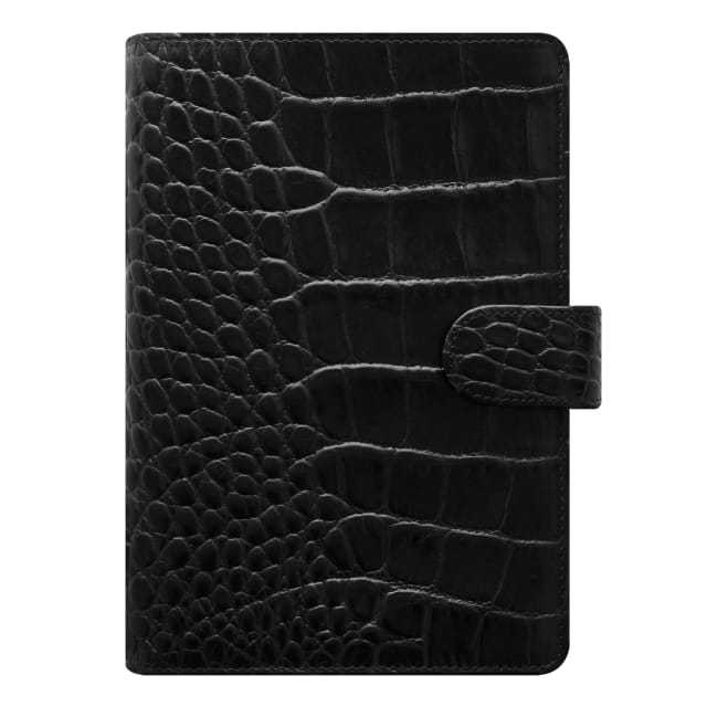 FILOFAX PERSONAL CLASSIC CROC ORGANISER EBONY