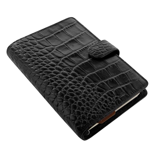 FILOFAX PERSONAL CLASSIC CROC ORGANISER EBONY