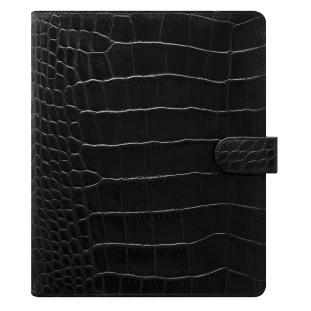 FILOFAX A5 CLASSIC CROC ORGANISER EBONY