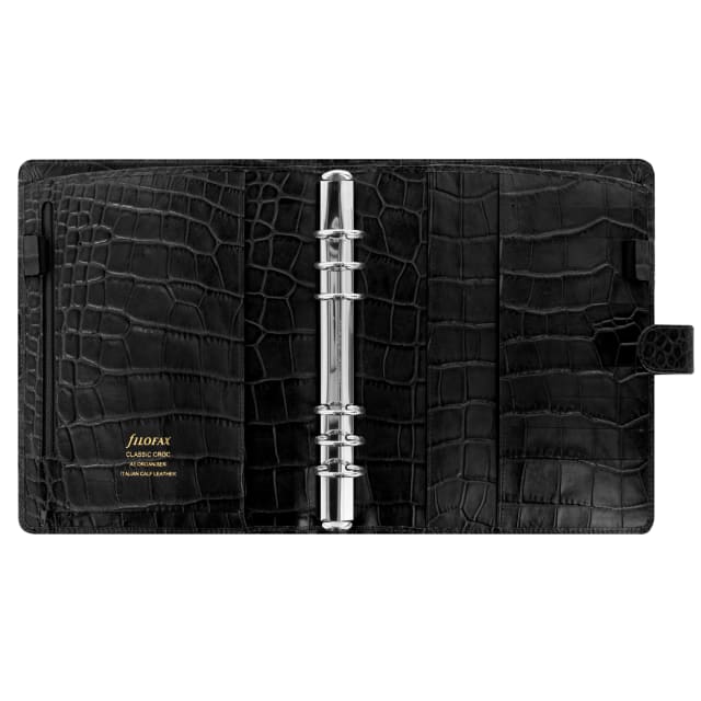FILOFAX A5 CLASSIC CROC ORGANISER EBONY