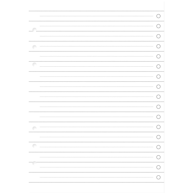 FILOFAX A5 Clipbook Checklists 25pk