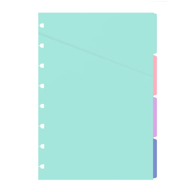 FILOFAX A5 NOTEBOOK PASTEL INDICIES 4PK