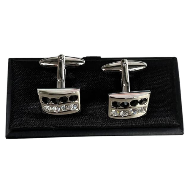 GDESIGN gd JT270 Blk/Wh Jewel Cufflink