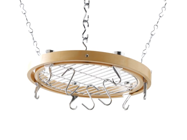 HAHN Natural Wood Round Ceiling Rack