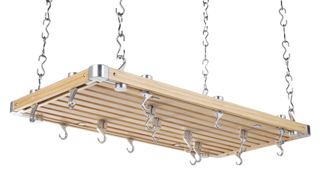 HAHN Natural Wood Large Rect Ceiling Rack