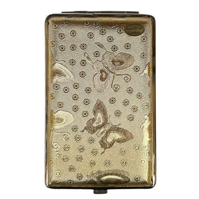 AZTEC 101 DS Cig Case Gold B/Fly