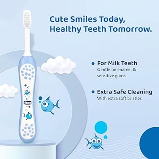 CHICCO Oral Care: Toothbrush 6-36m Light Blue
