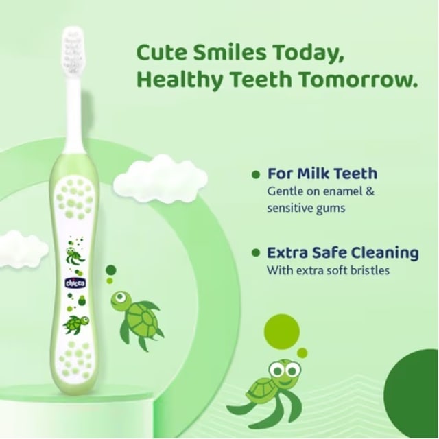 CHICCO Oral Care: Toothbrush 6-36m Green