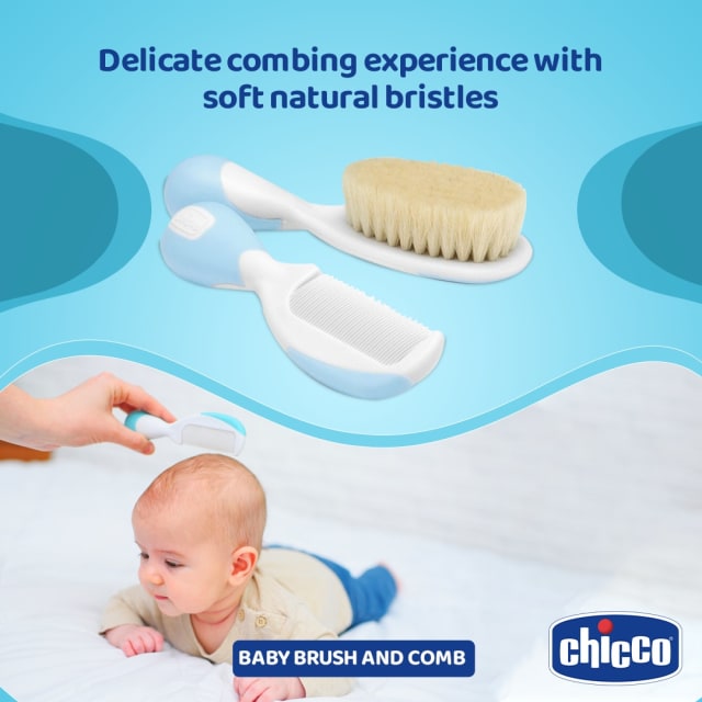 CHICCO Brush and Comb - Light Blue