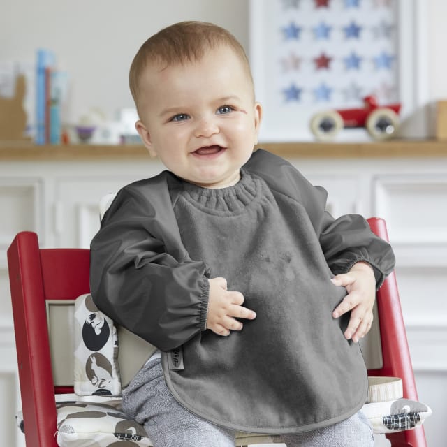 SILLY BILLYZ Towel Small L/S Bib Grey