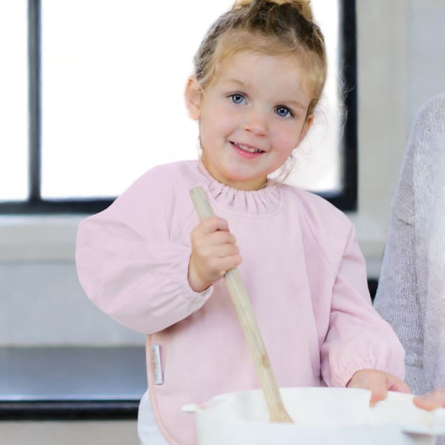 Towel Small Long Sleeve Bib - Antique Pink