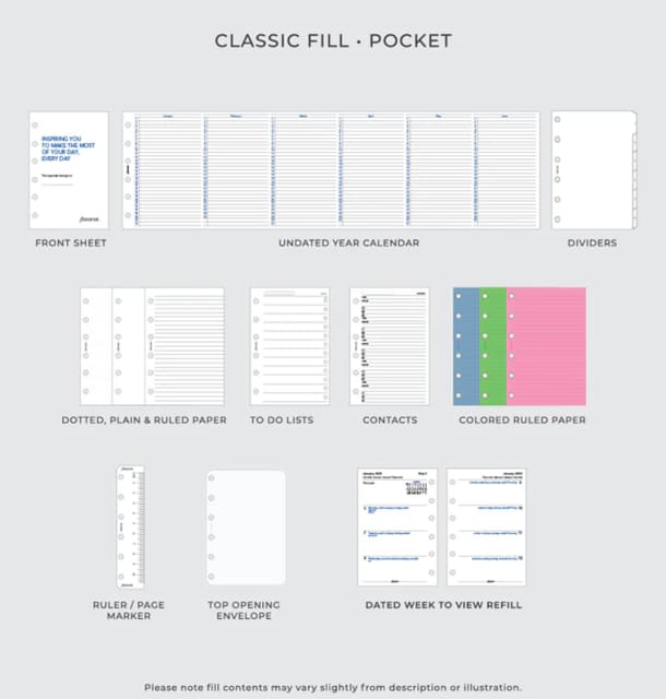Filofax Pocket The Original Organiser Midnight Blue