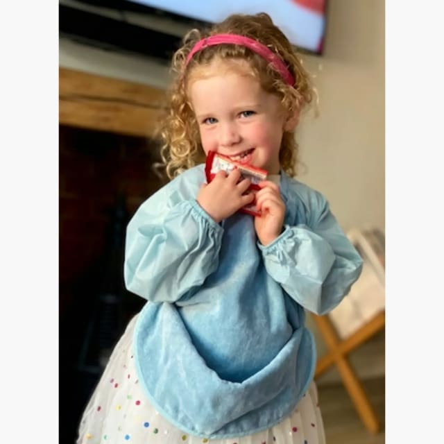 SILLY BILLYZ TOWEL MESSY EATER BIB DUSTY BLUE