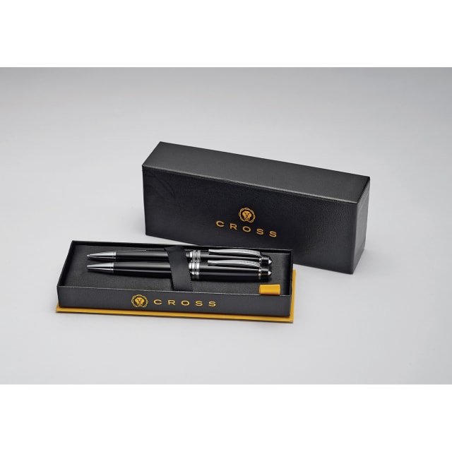CROSS Bailey Black Lacquer Ballpoint + Pencil Set