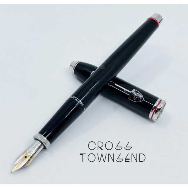 CROSS Ferrari Townsend Glossy Black Lacquer Fountain Pen, Medium Nib