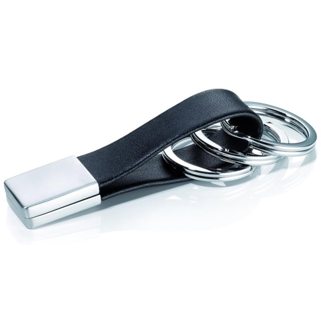 TROIKA Keyring Twist-lock Leather Loop