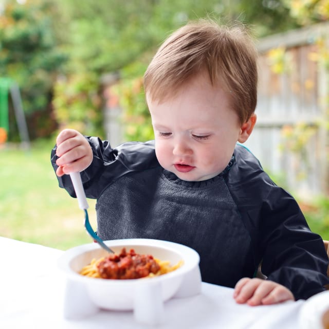 SILLY BILLYZ TOWEL SMALL L/S BIB NAVY