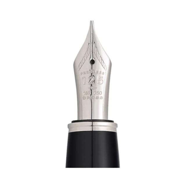 CROSS Peerless 18ct Gld/Rhodium Pltd X/F Nib