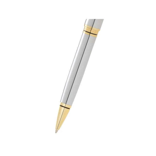 CROSS Coventry Lustrous Chrome with Gold Trim Ballpoint Pen