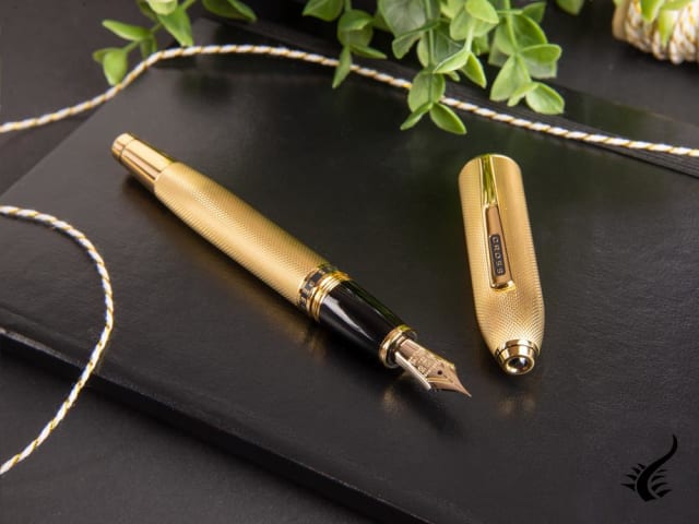 CROSS Peerless 18CT Gold Plate Fountain Pen, Fine Nib