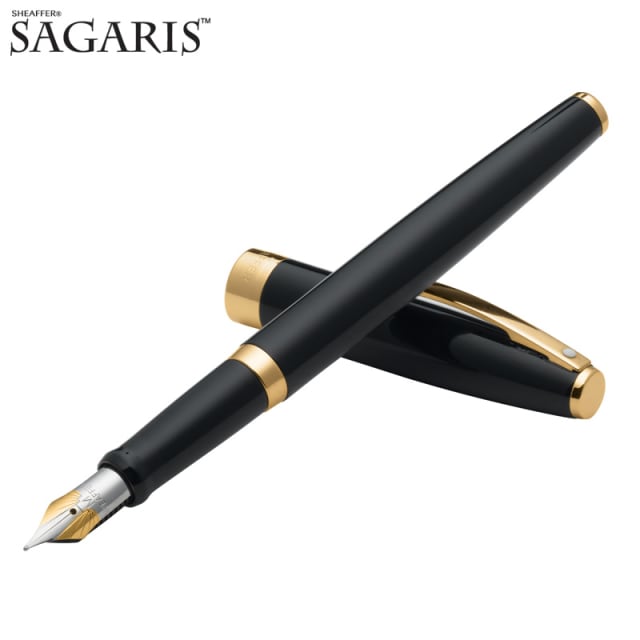 SHEAFFER Sagaris black / Gold Trim Fine Fountain Pen