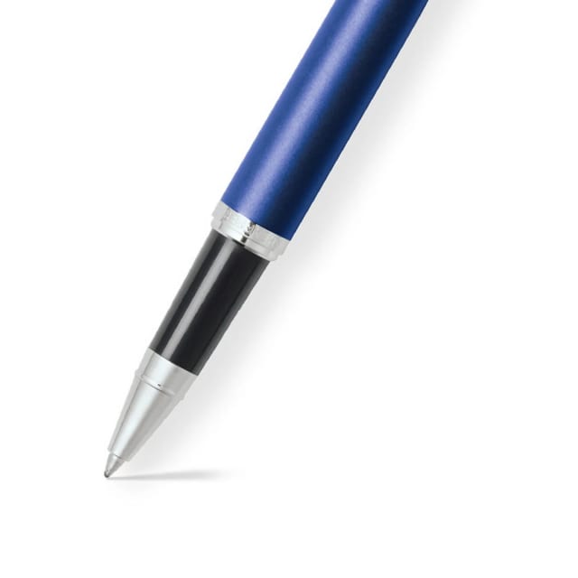 Sheaffer® VFM 9401 Satin Neon Blue Rollerball Pen With Chrome TRIM