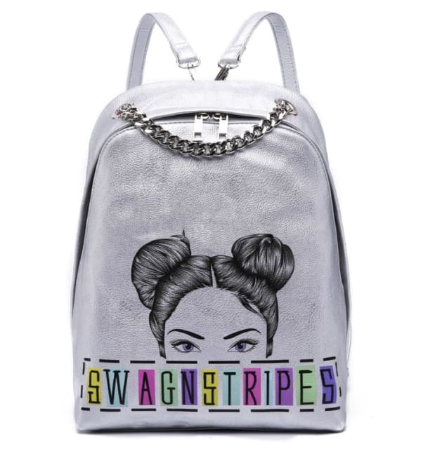 ISOKI SWAG N STRIPES BACKPACK - PURE SILVERA