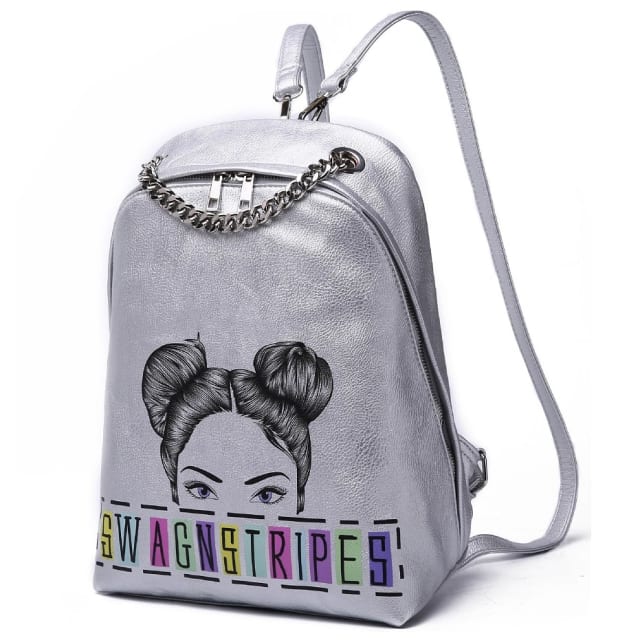 ISOKI SWAG N STRIPES BACKPACK - PURE SILVERA