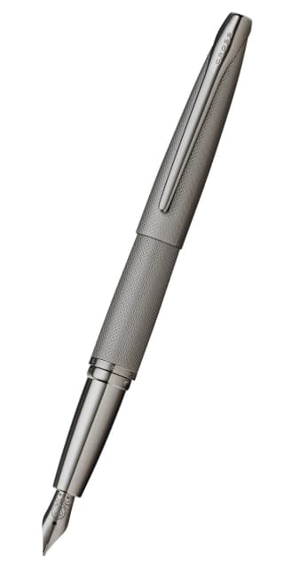 CROSS ATX Sandblast Titanium Grey Fountain Pen, Medium Nib