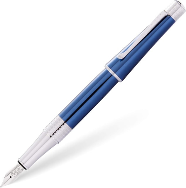 CROSS Beverly Light Blue Lacquer & Chrome Fountain Pen, Medium Nib