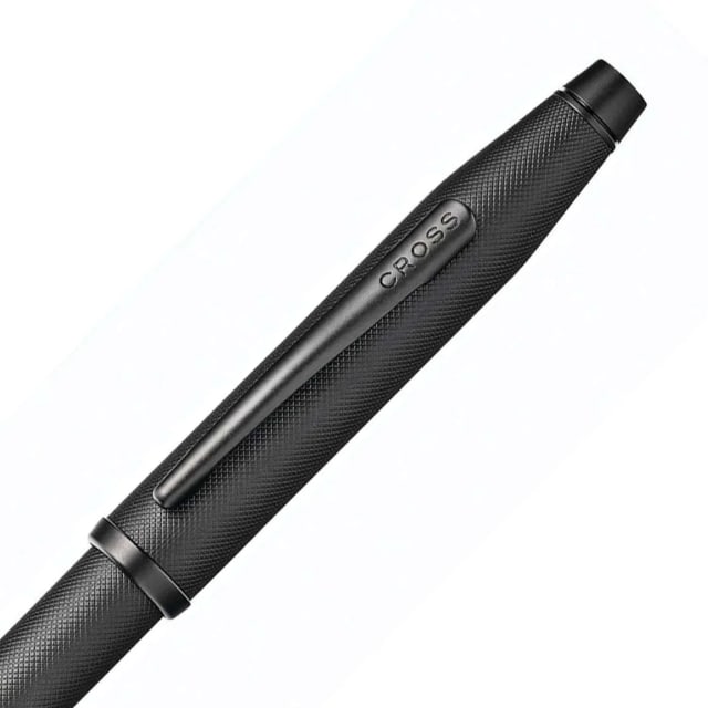 CROSS Townsend Black MicroKnurl & Matt Black Fountain Pen, Fine Nib