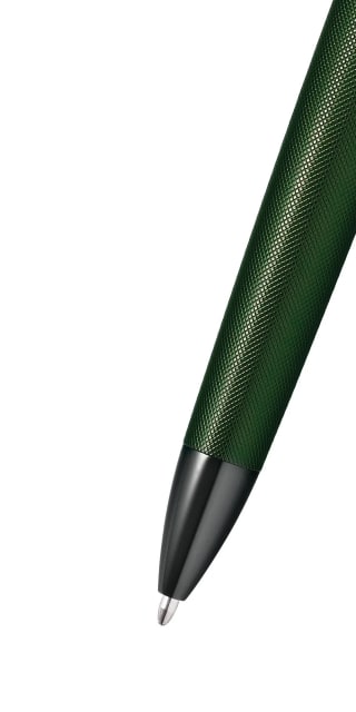 CROSS Select item 699 Townsend Green MicroKnurl & Highly Polished Black Ballpoint Pen
