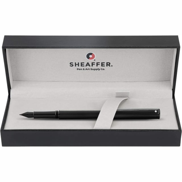 SHEAFFER Intensity Engrvd Matte Black/Black Trim Fine Fountain Pen