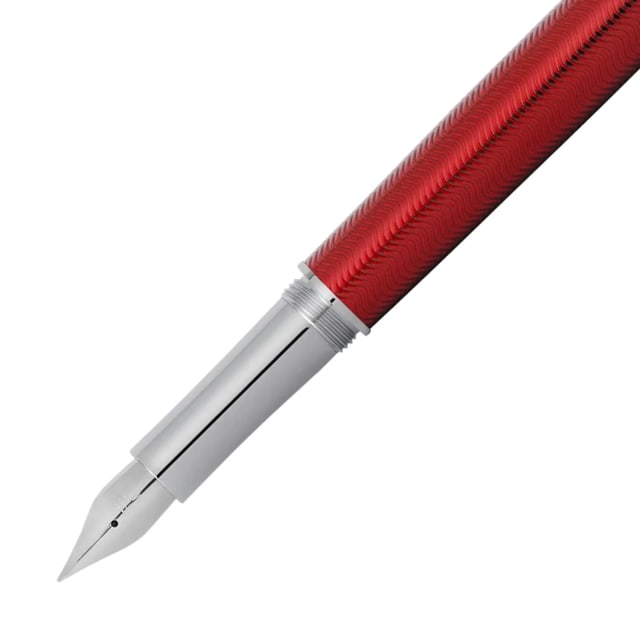 SHEAFFER Intensity Engrvd Red Lacquer/Chrome Trim Fountain Pen