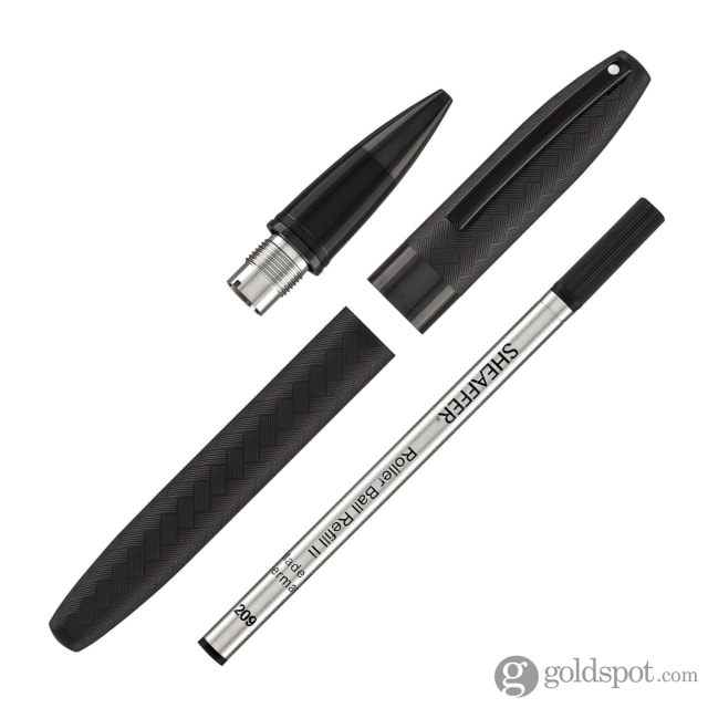 SHEAFFER Lagacy Matte Black Chevron Pattern Rollerball Pen