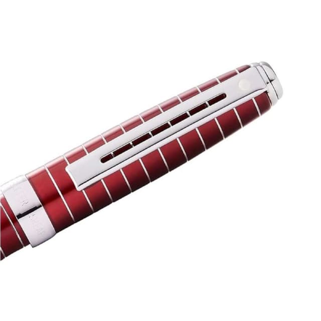 SHEAFFER Prelude Red Lacquer  Engraved Lines Medium Fountain Pen