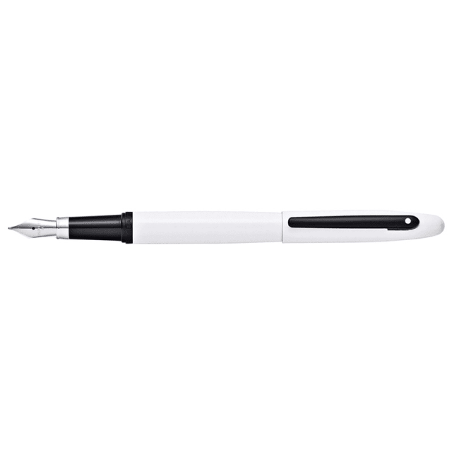 SHEAFFER VFM White Lacquer Black Fine Fountain Pen