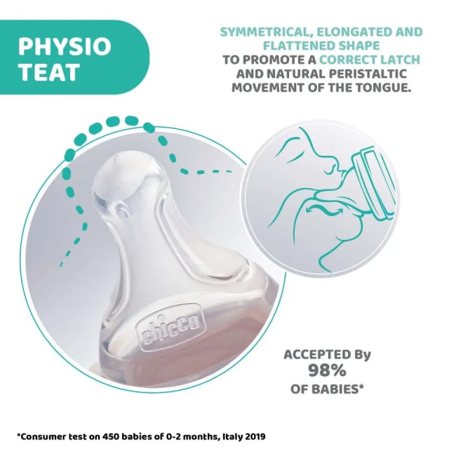 CHICCO Bottle: Perfect5 Sil 150ml 0m+ Slow Natl