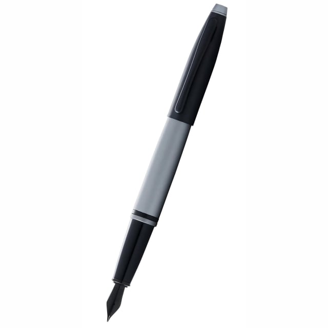 CROSS Calais Matte Grey/Black Fountain Pen, Fine Nib
