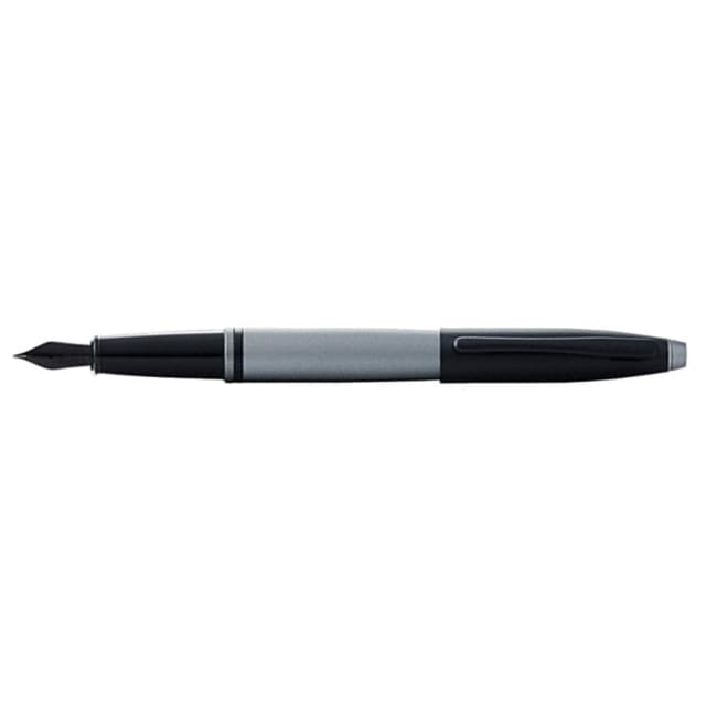 CROSS Calais Matte Grey/Black Fountain Pen, Fine Nib