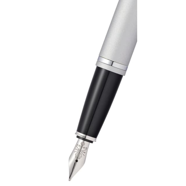 CROSS Calais Matte Grey/Black Fountain Pen, Medium Nib